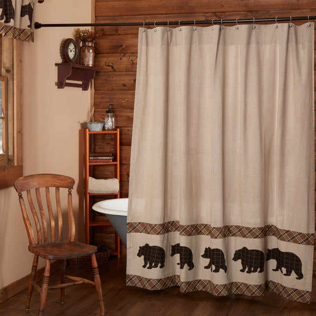 Wildlife Patch Bear Shower Curtain