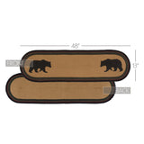 Wildlife Patch Bear 48" Oval Table Runner