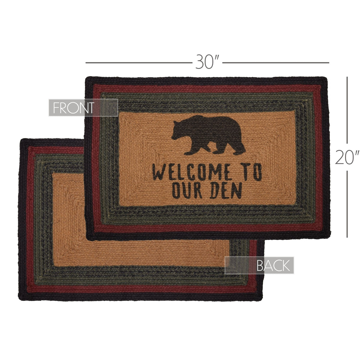 Wildlife Patch 30" Rectangle Bear Welcome Rug