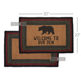 Wildlife Patch 30" Rectangle Bear Welcome Rug