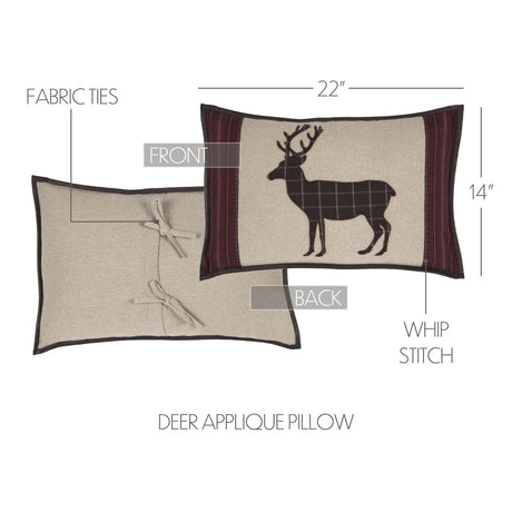 Wildlife Patch Deer Accent Pillow