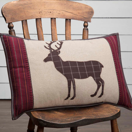 Wildlife Patch Deer Accent Pillow