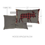 Durango Red Moose Plaid Pillow