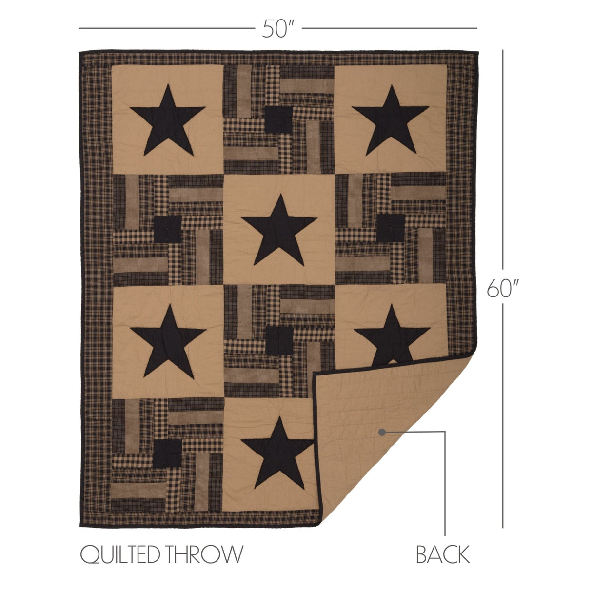 Sandy Star Quilted Throw