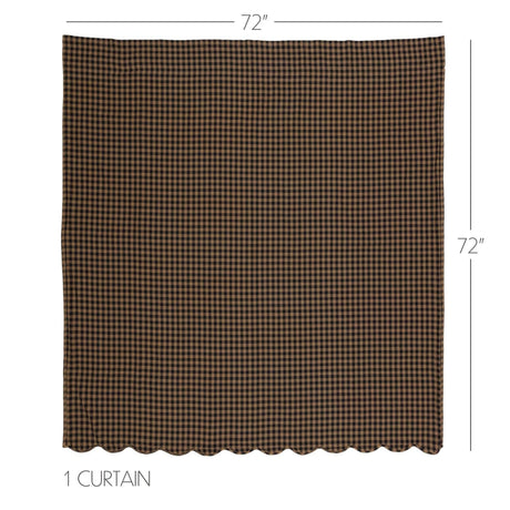 Black & Tan Shower Curtain