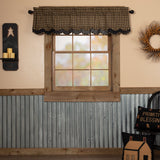 Black & Tan 60" Layered Valance