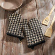 Black & Tan Oven Mitt Set