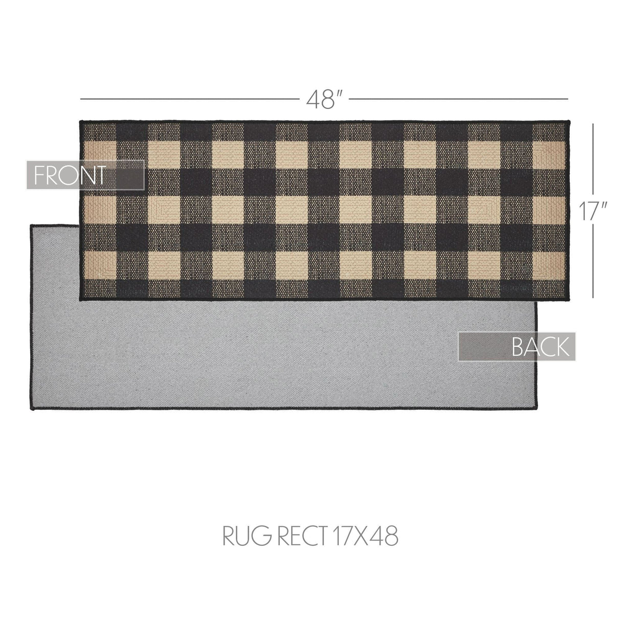 Black & Tan 48" Accent Rug