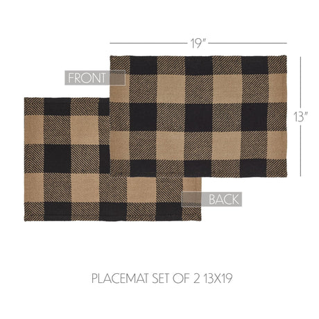 Black & Tan Placemat Set