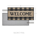 Black & Tan 36" Welcome Rug