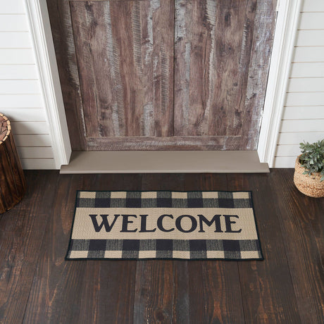 Black & Tan 36" Welcome Rug