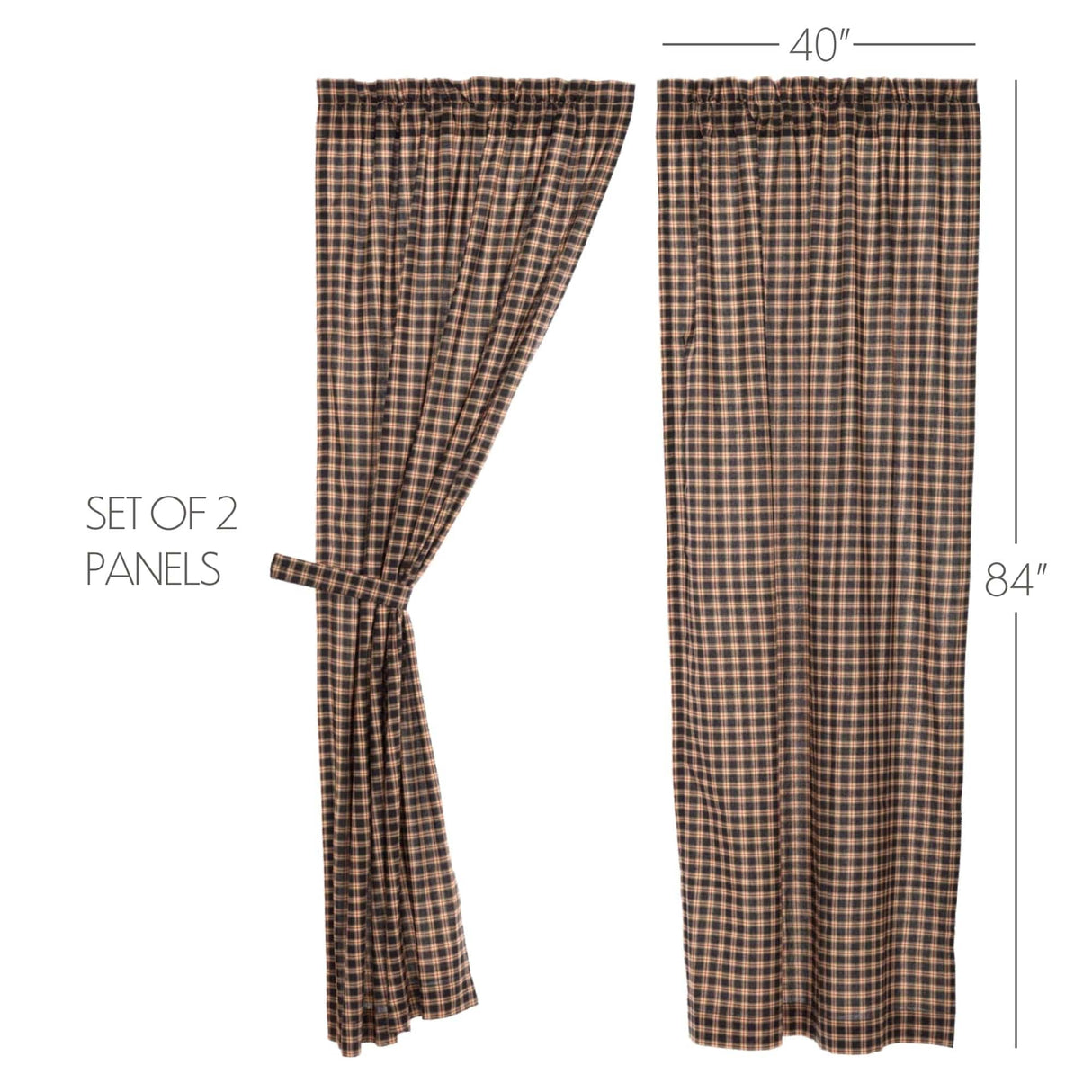 Southern Star Plaid 84" Drape Set