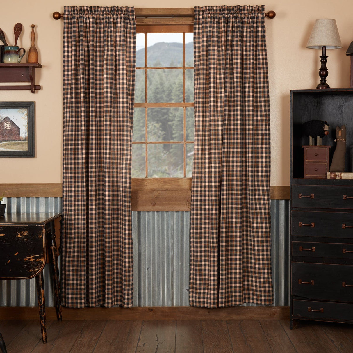 Southern Star Plaid 84" Drape Set