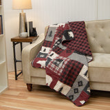 Rustic Red Reversible Throw