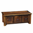 Barnwood Three Drawer Coffee Table