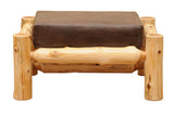 Cedar Log Large Ottoman