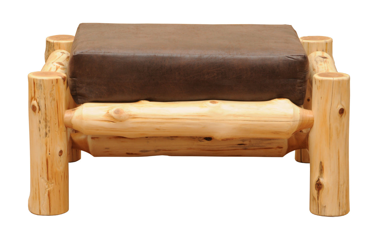 Cedar Log Ottoman