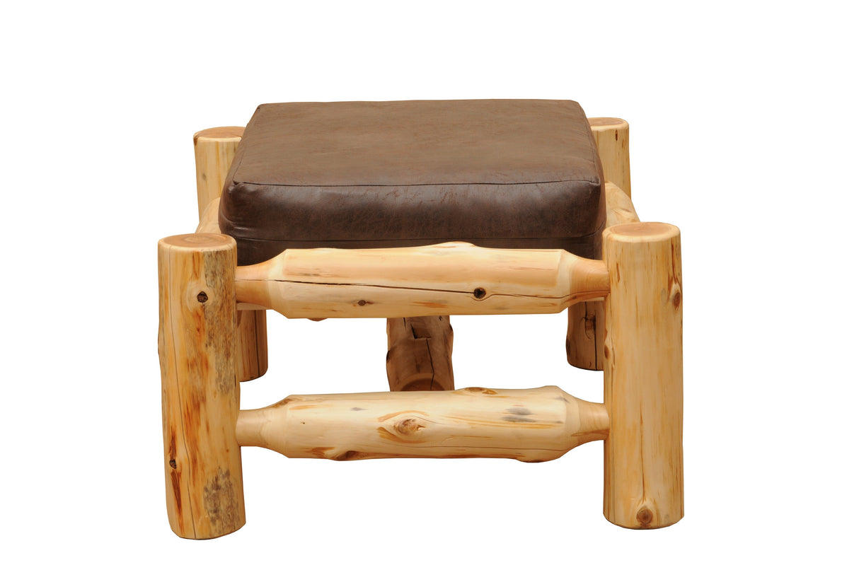 Cedar Log Ottoman