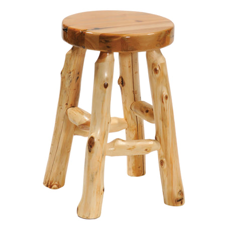 Cedar Log Round Barstool