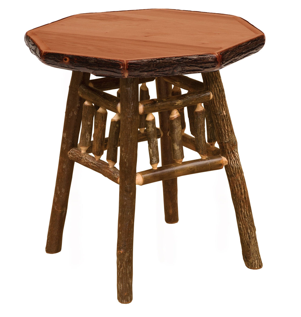 Hickory Log Teton End Table