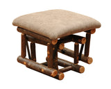 Hickory Log Gliding Ottoman