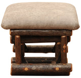 Hickory Log Gliding Ottoman