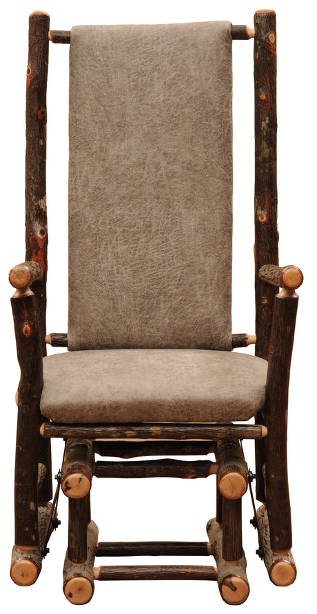 Hickory Log Gliding Rocker