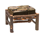 Hickory Log Ottoman