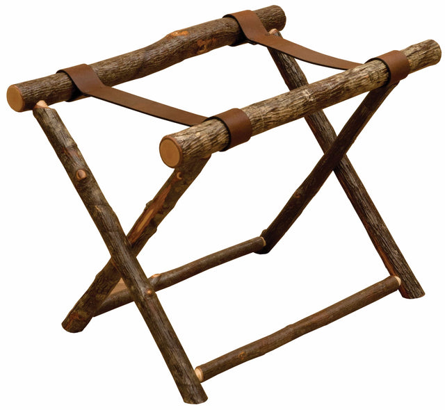 Hickory Log Luggage Rack