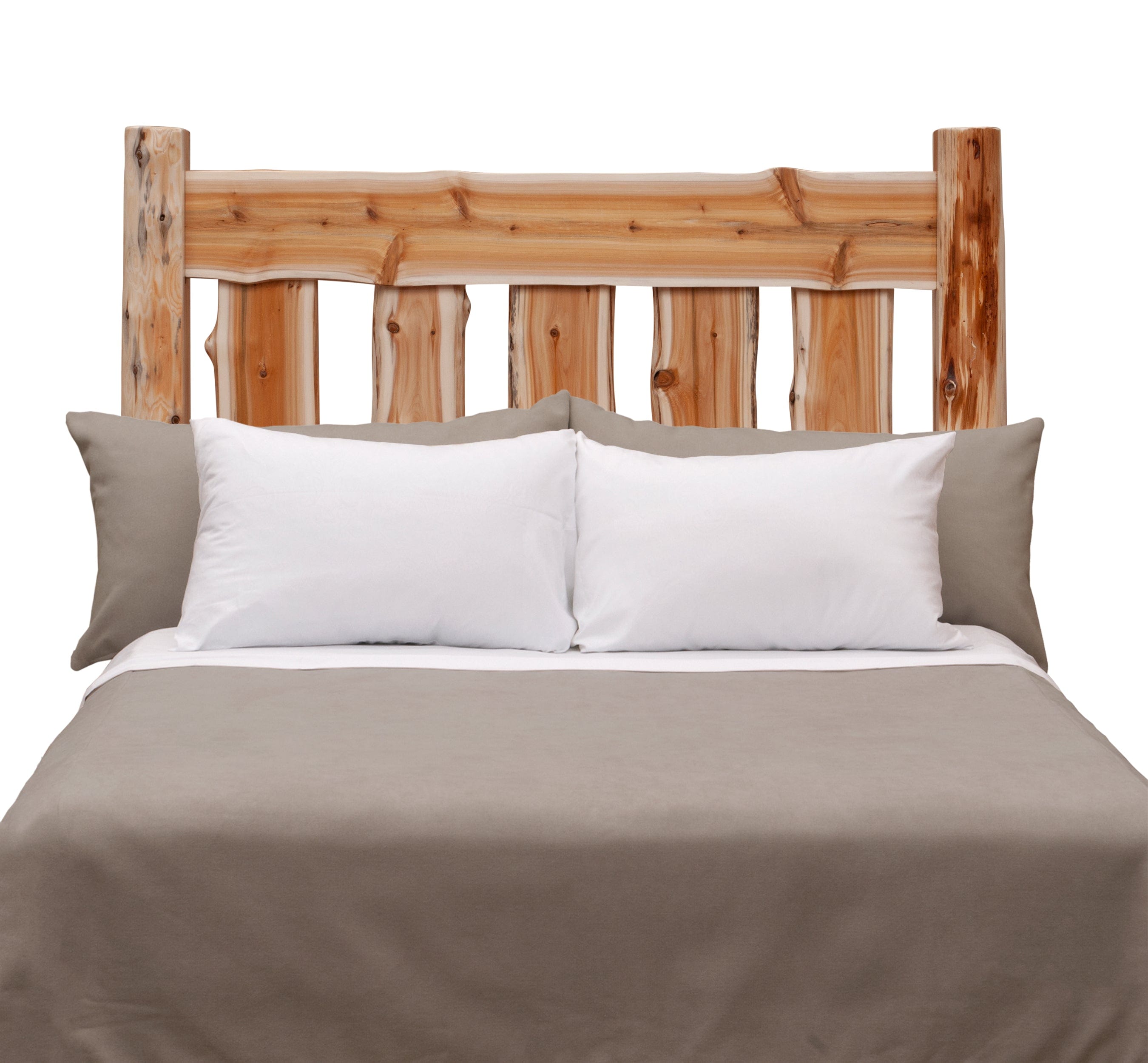 Handcrafted White popular Cedar Rustic Log Headboard