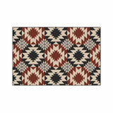 Red Black Southwest Non-Slip Rug