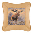 Highland Moose Throw Pillow