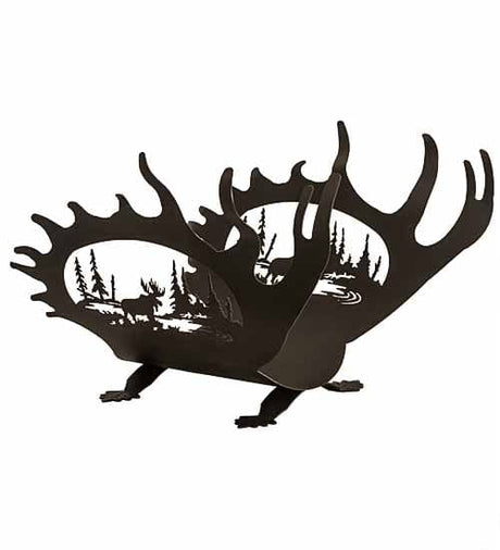 24" Moose Antler Log Holder