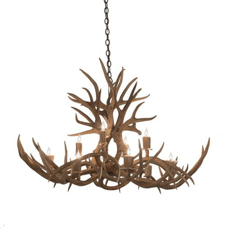 45" Mule Deer 10 Light Antler Chandelier