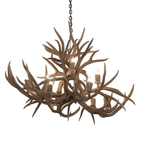 45" Mule Deer 10 Light Antler Chandelier