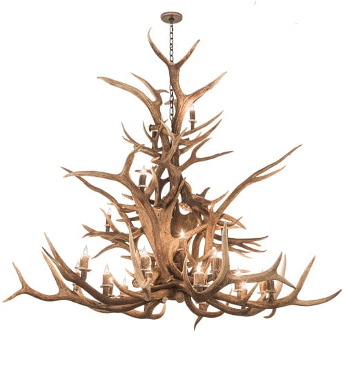 72" Elk 24 Light Antler Chandelier