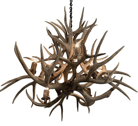 38" Mule Deer 8 Light Antler Chandelier