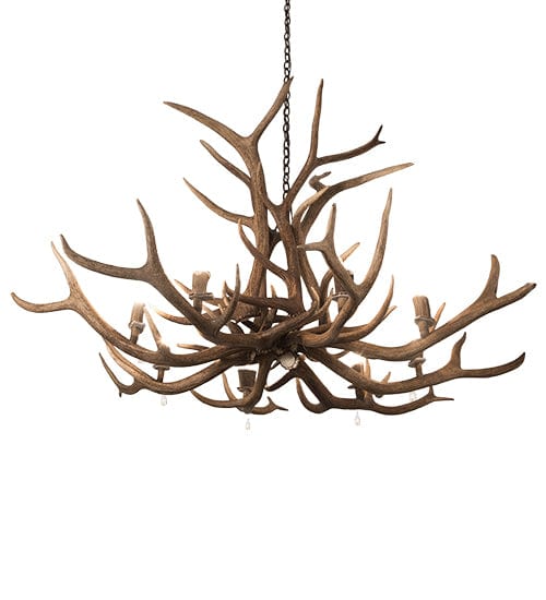 66" Elk 8 Light Antler Chandelier