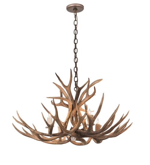 33" Whitetail Deer 4 Light Antler Chandelier