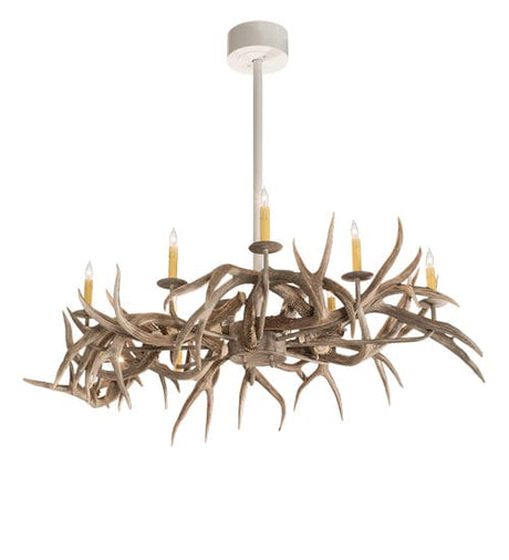 84" Elk 8 Light Oblong Antler Chandelier