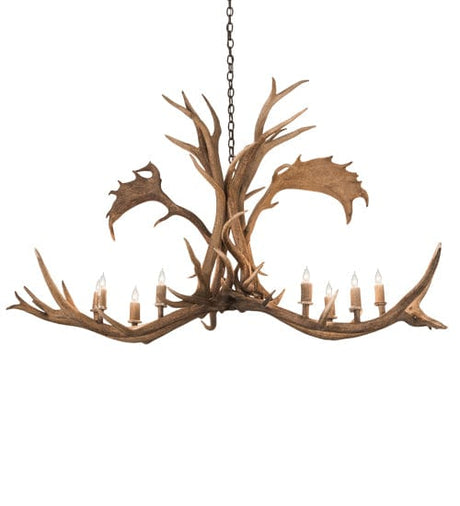 64" Elk & Fallow Deer 8 Light Antler Chandelier