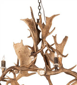 58" Fallow Deer 12 Light Antler Chandelier