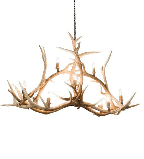 66.5" Elk 10 Light Oblong Antler Chandelier