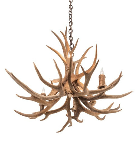 29" Mule Deer 4 Light Antler Chandelier