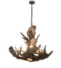 33" Moose 10 Light Antler Chandelier