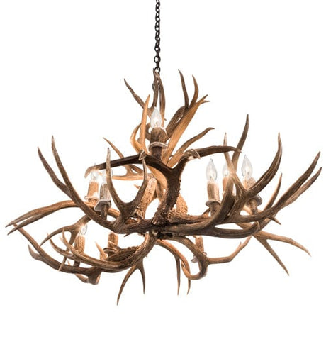 42" Mule Deer 10 Light Antler Chandelier