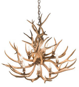 32" Mule Deer 8 Light Antler Chandelier