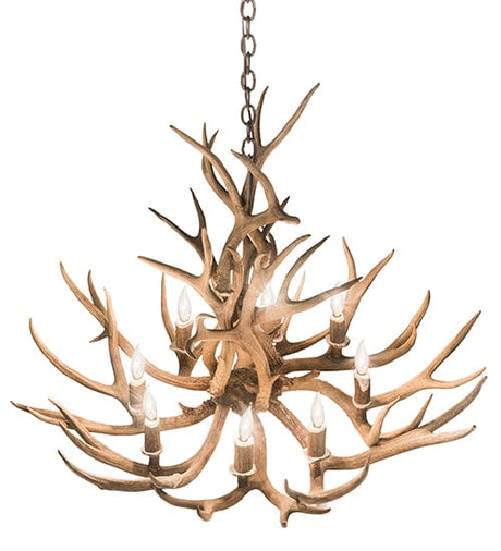 32" Mule Deer 8 Light Antler Chandelier