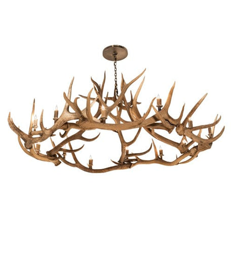 85" Elk 12 Light Antler Chandelier