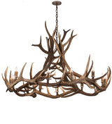 56" Elk 12 Light Antler Chandelier